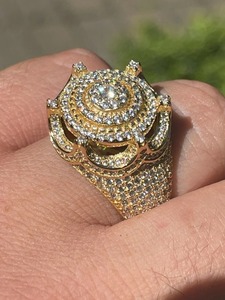 Elegant Quality Moissanite Diamond <b>Ring</b> Classic <b>Cross</b> Shape Rhodium Plated Polished <b>Silver</b> Band Romantic Cocktail <b>Ring</b> India - Product Image 2