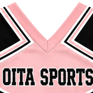 Haut d'uniforme de cheerleading rose clair sans manches, col en V, pour femmes et filles, idéal pour les équipes de danse et les compétitions - Product Image 6