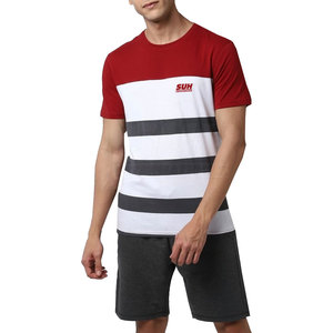 Conjunto de Camiseta y Pantalones Cortos de Verano para Hombre, Transpirable, Ligero, Duradero, 100% Algodón, con Diseño Personalizado - Product Image 1