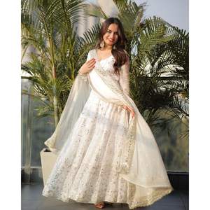 ชุด anarkali กับ dupatta แฟนซีชุดปาร์ตี้ตอนเย็นที่สวยงาม - Product Image 1