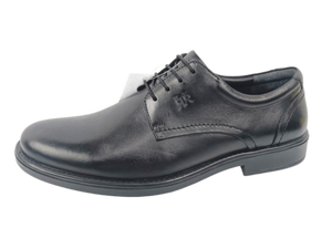 Zapatos Oxford de Vestir para Hombre, Negros, de Cuero Vacuno, con Cordones, Punta Redonda, para Oficina y Carrera Profesional, Color Sólido, Suela de Goma, para Todas las Temporadas - Product Image 3