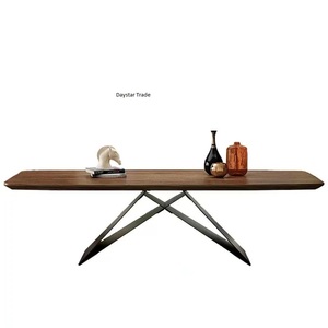 Mesa de Comedor Moderna de Lujo Daystar Trade con Base Escultural en Forma de A y Cubierta de Madera Natural, Muebles Contemporáneos para Comedor - Product Image 1
