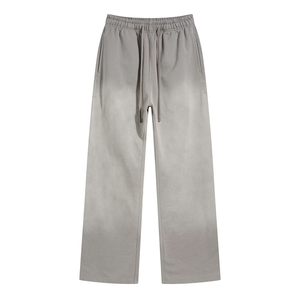 Pantalones Deportivos de Pierna Ancha para Mujer, Color Sólido, Cintura Elástica con Cordón, Corte Holgado, Largos, Casuales, Tejidos para Otoño - Product Image 4