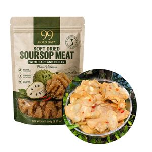 2026 TOP 1 TENDER SPICY SNACK MADE OF SOURSOP FRUIT IN VIETNAM WHOLESALE BEST PRICE AD TENDER DRIED GRAVIOLA WITH SALT CHILI - Product Image 1