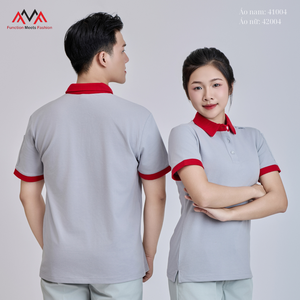 เสื้อโปโลสีเทา FMF แต่งสีแดง สไตล์ยูนิเซ็กซ์ เหมาะสำหรับกิจกรรมกลางแจ้ง - Product Image 2