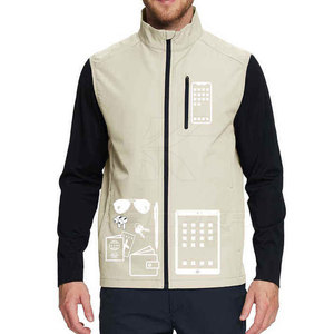 Gilet softshell d'hiver, vêtement d'extérieur décontracté, respirant, avec tissu doux et col montant - Product Image 5