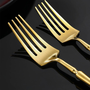 Stainless Steel Satin Gold Flatware <b>Set</b> for Weddings Hotels <b>Restaurants</b> Parties Luxury Dining Tableware - Product Image 3
