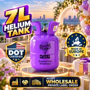 Bouteille d'hélium jetable de 7L DOT, remplie en Europe, pour les importateurs - Product Image 1