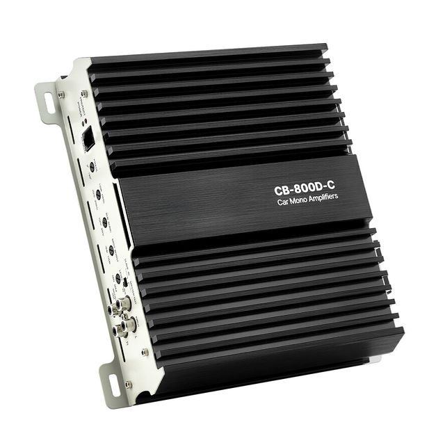 1-Channel Class D Car Audio Amplifier 800W RMS MAX Stable 1/2/4 Ohm with Remote Subwoofer Level Control Monoblock Car Amplifier