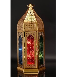Gold Plated Customized Shape Handcrafted Decorative Metal <b>Lantern</b> Home Hotel Weddings <b>Candle</b> <b>Lantern</b> Supply By India - Product Image 3
