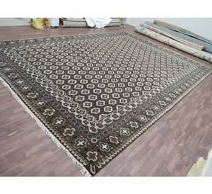 Hand Knotted Wool Rug | High Quality Geometric Oushak Tribal Area Rug | Low Persian Style <b>Carpet</b> for Home | Custom Size MOQ- - Product Image 3