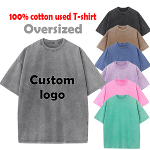 Camiseta Oversize Vintage de Fabricante, Lisa, sin Estampado, con Efecto Ácido, Personalizable con Logotipo, de Alta Calidad, Superventas - Product Image 6