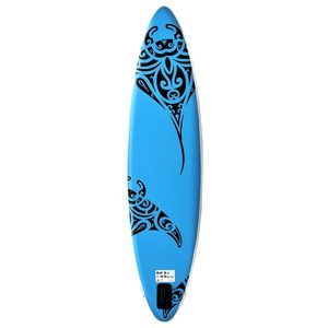 Juego de paddleboard de pie azul inflable 144,1 "x 29,9" x 5,9 "tamaño con accesorios - Product Image 3