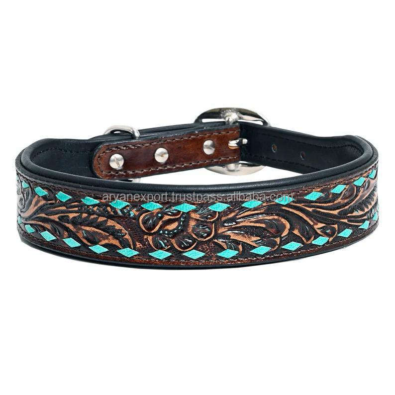 Black With Turquoise Tooling