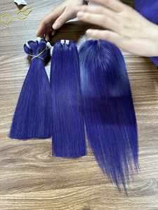 Bán Giá Rẻ Nhất Giá Thô Việt Nam Đẹp Xương Thẳng Phần Mở Rộng Tóc Giả Tóc Con Người Ren Phía Trước - Product Image 4