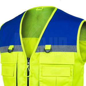 Gilet de sécurité haute visibilité réfléchissant pour les travailleurs du bâtiment, respirant, grande taille, en polyester, personnalisable - Product Image 4
