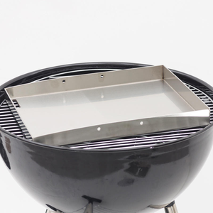 Plateau à charbon rectangulaire en métal pour barbecue, plateau d'insertion robuste pour grillades en extérieur - Product Image 5