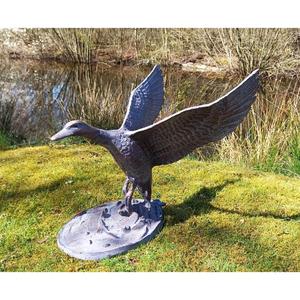 Sculpture Moderne de Canard Volant en Bronze, Décoration de Jardin Extérieur à Monter au Sol, Statue d'Oiseau Volant, Fournitures d'Extérieur - Product Image 6