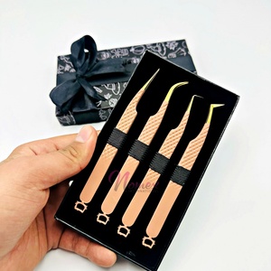 Pinzas para pestañas antideslizantes Garantía de calidad superior Diseños personalizados en agarre de diamante inferior Pinzas para pestañas probadas a mano - Product Image 6