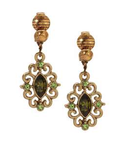 Boucles d'oreilles clip en filigrane de cristal | 2028 - Product Image 2