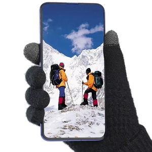 Guantes de Invierno Gruesos y Cálidos con Pantalla Táctil, Logotipo Personalizado, Antideslizantes, de Tejido de Punto para Hombre - Product Image 2