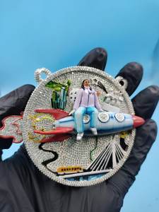 Colgante Iced Out para Hombre, Joyería que Brilla en la Oscuridad, Colgante Cohete Personalizado, Colgante Hip Hop, Colgante de Plata 925, Pasa la Prueba del Diamante - Product Image 4