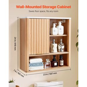 Ripiano regolabile bagno armadio a muro wc armadietto dei medicinali aperto divisorio a parete montato appeso organizzatore per cucina - Product Image 2