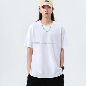 Vente directe T-shirts décontractés pour hommes 240gsm T-shirts en coton à longues fibres pour femmes de haute qualité Impression personnaliséeExpédition DDP - Product Image 1