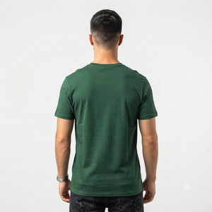 Camiseta de Hombre con Dobladillo Curvo, Corte Ajustado, Lisa, 180 Gramos, 100% Algodón, Servicio OEM, Lavada, Anti-Pilling, Cambia de Color - Product Image 2