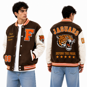 Chaqueta Letterman Varsity Bomber para el mercado español con logotipos personalizados para clubes y escuelas, marca privada, muestra rápida, ropa urbana. - Product Image 3