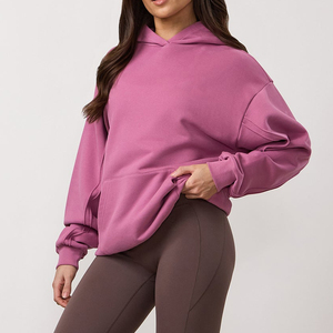 Fabricantes de Conjuntos de Sudadera y Pantalones Deportivos Casuales de Gran Tamaño para Mujer, Estilo Urbano, Personalizados OEM - Product Image 1