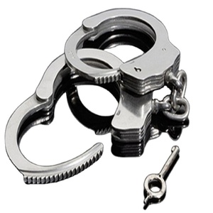 Esposas de Acero al Carbono para el Departamento de Seguridad, Sistema de Doble Bloqueo, Esposas de Acero Inoxidable Plateadas - Product Image 2