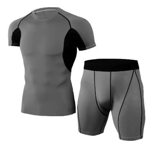 Traje de Baño de 2 Piezas para Hombre, Conjunto Deportivo de Top y Pantalones Cortos, Estampado Personalizado en Serigrafía, Estilo Urbano, 100% Algodón Transpirable para Verano - Product Image 3