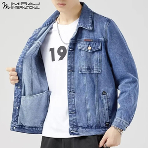 Best Supplier High Quality Breathable Denim <b>Men's</b> Denim <b>Jacket</b> Best Selling Soft Touch Fabric <b>Men</b> Out Door Denim <b>Jackets</b> - Product Image 2