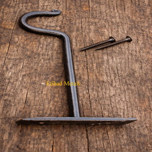 Hand Forged <b>Wall</b> Hook Hand-Forged Vintage Style Ceiling Hook Rustic Metal <b>Wall</b> Hook Industrial Style Single Hook for Clothing Dr - Product Image 6