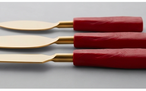 Red <b>Cheese</b> <b>Knife</b> <b>Set</b> Stainless Steel Handle Durable Sharp Perfect For <b>Cheese</b> Pizza Flatware And Kitchen Use Hotel And Restaurant - Product Image 3