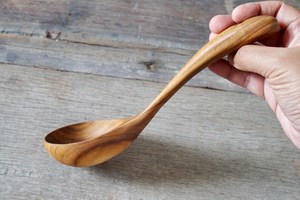 Teak Wood <b>Spoon</b> Wooden Serving <b>Spoon</b> Ergonomic Handle Kitchen Utensil for Soup Stew Restaurant Use - Product Image 2