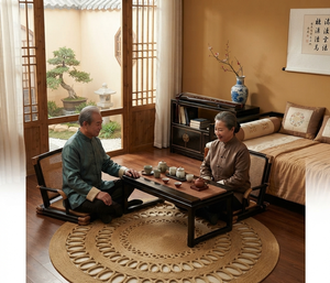 Tapis en jute de haute qualité, tapis en jute tressé à la main, tapis rond classique en jute, tapis d'exportation pour une utilisation en intérieur et en extérieur - Product Image 2