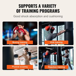 Ensemble de sacs de frappe en PVC de 4 pieds pour adultes, avec chaînes et gants pour l'entraînement de MMA, de karaté et de judo - Product Image 5