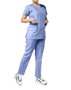Wholesale Surgical <b>Nursing</b> Uniform Sets Hospital Scrubs Spandex Jersey Short Sleeve Summer Unisex Scrub Set - Product Image 3