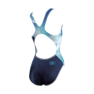 Maillot de bain une pièce pour femme Marium, haut court, en spandex/polyester, imprimé géométrique, imperméable, protection UV, séchage rapide - Product Image 6