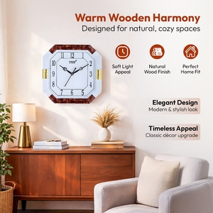 Simple Slim Body Quartz Analog Wall <b>Clock</b> for Home Office <b>Battery</b> Operated Minimalist Design Multiple Color Options - Product Image 2