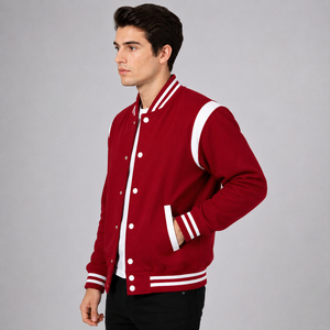 Durable varsity <b>jacket</b> crafted with fashionable sporty character and soft comfort for practical stylish daily outerwear use - Product Image 3
