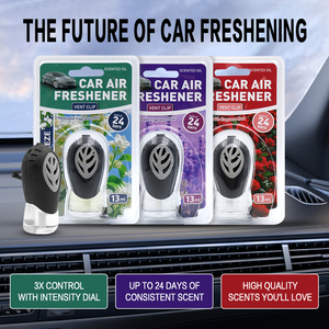 Deodoranti per Auto a Lunga Durata 24 Giorni, Clip per Bocchette d'Aria 13ml con 3 Profumazioni, Elimina Odori per Uomini e Donne - Product Image 4