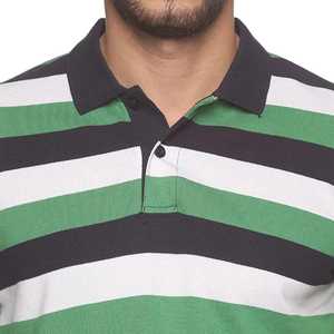 เสื้อโปโลชายลายทางพร้อมป้ายยี่ห้อสั่งทำพิเศษ ราคาขายส่ง เสื้อโปโลแฟชั่นสุดฮิตอินเทรนด์ - Product Image 6