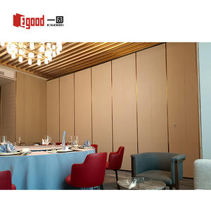 Cloison mobile pour jardin sur toit, panneaux acoustiques en MDF robuste de 85 mm, finition placage, vue extérieure, hôtel - Product Image 3