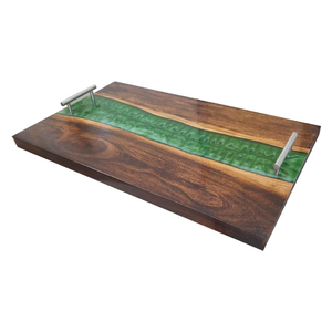 Christmas Multi Color Custom Wooden <b>Epoxy</b> Resin Serving Tray High-quality Wooden <b>Epoxy</b> Resin Tray Custom Logo Wooden - Product Image 4