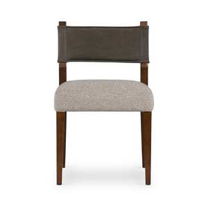 Silla de Comedor Moderna de Madera Maciza con Asiento Tapizado en Tela para Hogar, Oficina, Apartamento, Muebles Hechos a Mano - Product Image 1