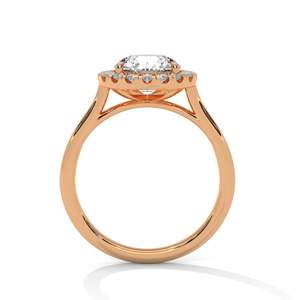 Bague de fiançailles et d'anniversaire tendance en or blanc 14 carats, 3 carats, forme poire, 6 pierres certifiées, cultivées en laboratoire, ensemble de mariage demi-éternité - Product Image 2