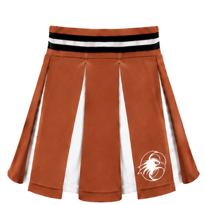 Ensemble d'uniforme de cheerleading Orange Cuivre : Jupe plissée et crop top pour performance d'équipe, compétition de danse, tenue de sport athlétique - Product Image 5